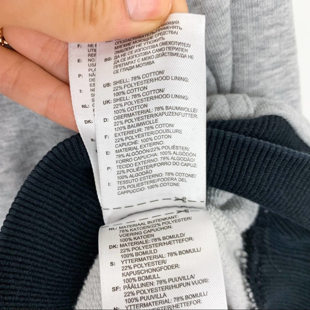 Adidas Originals Logo Grey Snap Buttons Sweatshirt Hoodie Mens Size Small - Picture 12 of 13